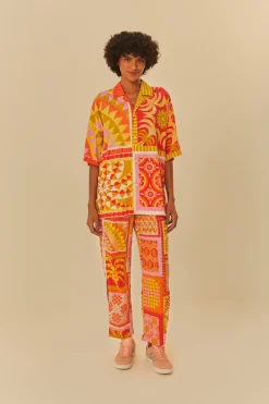 FARM Rio Adidas Farm Solar Kaleidoscope Pink Top Best