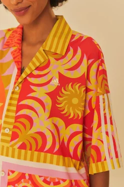 FARM Rio Adidas Farm Solar Kaleidoscope Pink Top Best