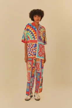 FARM Rio Adidas Farm Solar Kaleidoscope Blue Top Discount