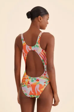 FARM Rio Adidas Farm Swimsuit Pearl Citrine Discount