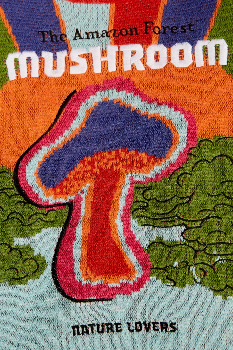 FARM Rio Amazon Mushroom Embroidered Sweater Sale