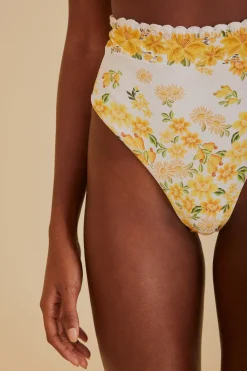 FARM Rio Azaleia High Waist Bikini Bottom Hot