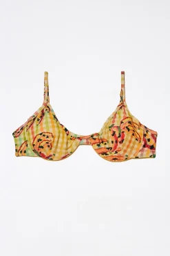 FARM Rio Banana Bikini Top | Vichy Print Discount