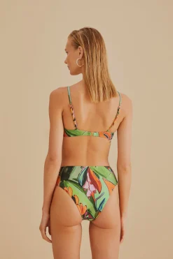 FARM Rio Banana Foliage Knot Bikini Top Outlet