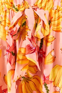 FARM Rio Banana Taste Midi Dress | Tiered Outlet