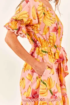 FARM Rio Banana Taste Midi Dress | Tiered Outlet