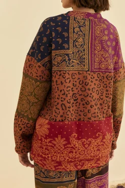 FARM Rio Bandana Dream Mixed Leopard Texture Sweatshirt Sale