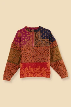 FARM Rio Bandana Dream Mixed Leopard Texture Sweatshirt Sale