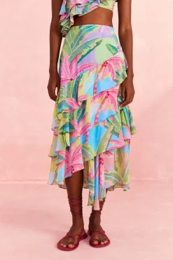 FARM Rio Beach Vibe Layered Skirt Discount
