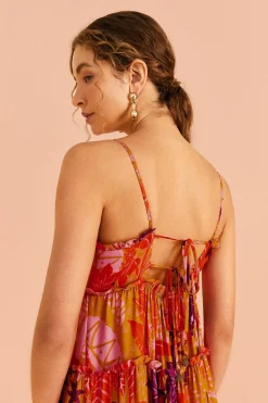 FARM Rio Beige Jungle Panther Lenzing™ Ecovero™ Viscose Maxi Dress Online