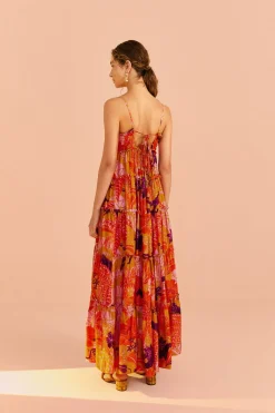 FARM Rio Beige Jungle Panther Lenzing™ Ecovero™ Viscose Maxi Dress Online