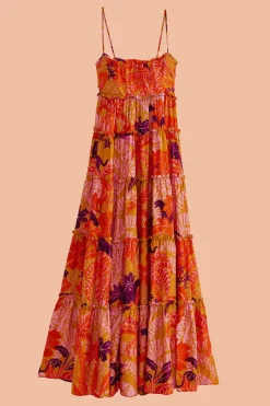 FARM Rio Beige Jungle Panther Lenzing™ Ecovero™ Viscose Maxi Dress Online