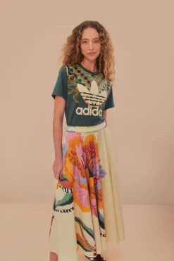 FARM Rio Beige Lucy Floral Maxi Skirt
