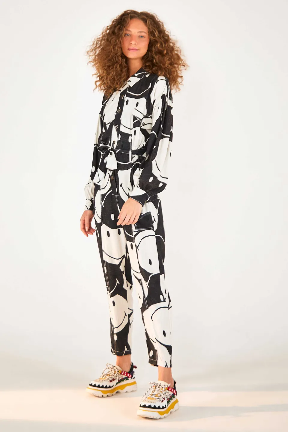 FARM Rio Black & White Smiley® Jumpsuit Best