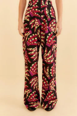 FARM Rio Black Banana Dots Low Waisted Pants Best