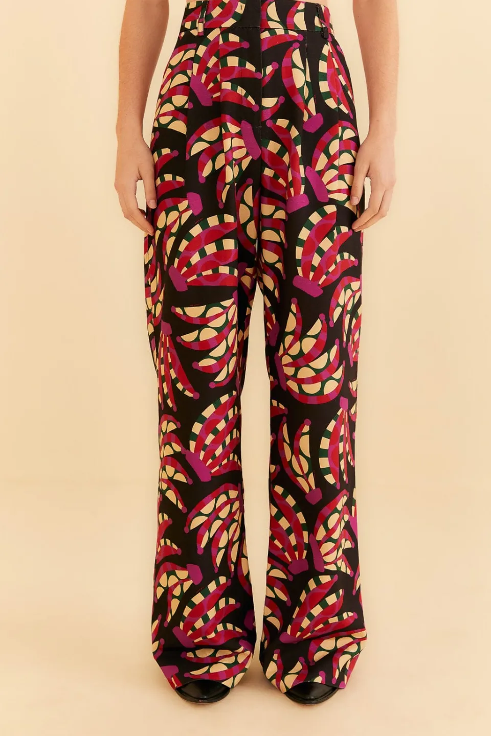 FARM Rio Black Banana Dots Low Waisted Pants Best