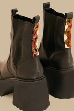 FARM Rio Black Block Heel Chelsea Boot Clearance