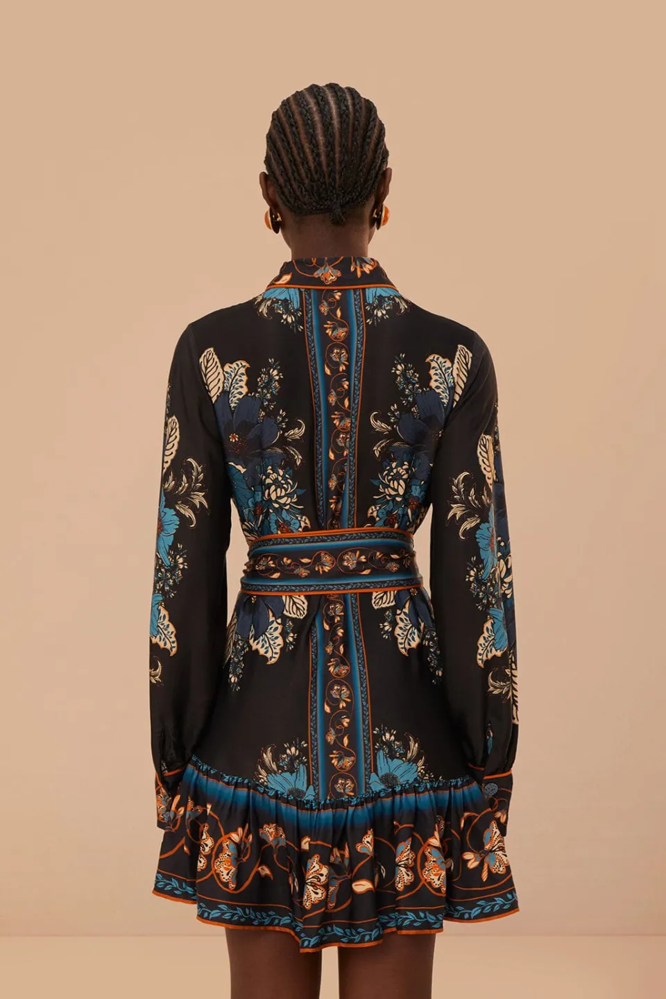 FARM Rio Black Blossom Tapestry LENZING™ ECOVERO™ Viscose Mini Dress Online