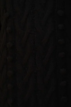 FARM Rio Black Braided Midi Sweater Dress Sale