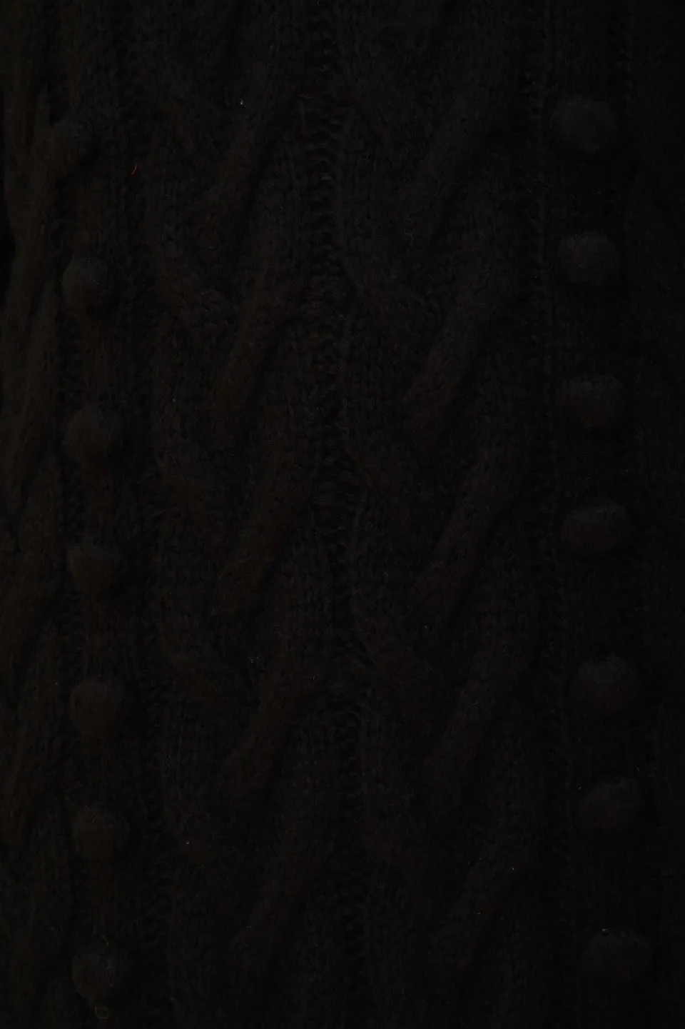 FARM Rio Black Braided Midi Sweater Dress Sale