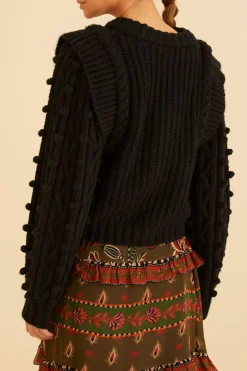 FARM Rio Black Braided Sweater Sale