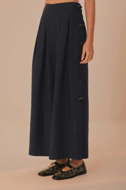 FARM Rio Black Button Pants Discount