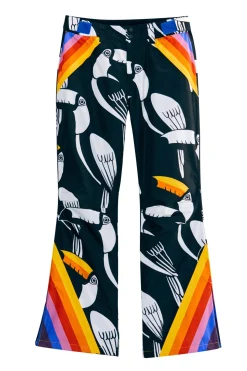 FARM Rio Black Graphic Toucans Ski Pants New