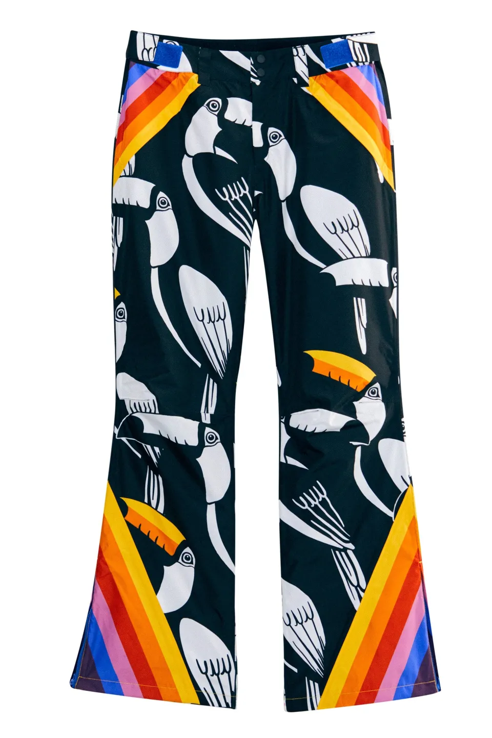 FARM Rio Black Graphic Toucans Ski Pants New