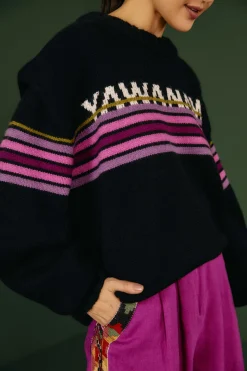 FARM Rio Black Graphic Yawanawa Sweater Best