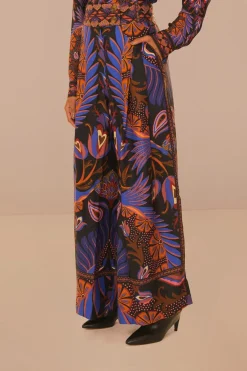 FARM Rio Black Heart Forest LENZING™ ECOVERO™ Viscose Wide Pants Clearance