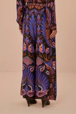FARM Rio Black Heart Forest LENZING™ ECOVERO™ Viscose Wide Pants Clearance