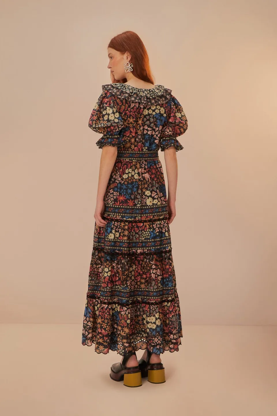 FARM Rio Black Jujus Garden Maxi Dress Outlet