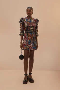 FARM Rio Black Jujus Garden Mini Dress Sale
