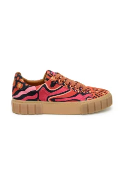 FARM Rio Black Leopard Hearts Flatform Sneaker Discount