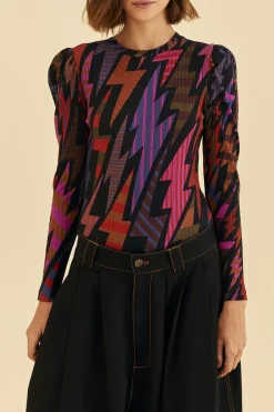 FARM Rio Black Lightning Bodysuit Clearance