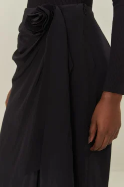 FARM Rio Black Midi Skirt Clearance