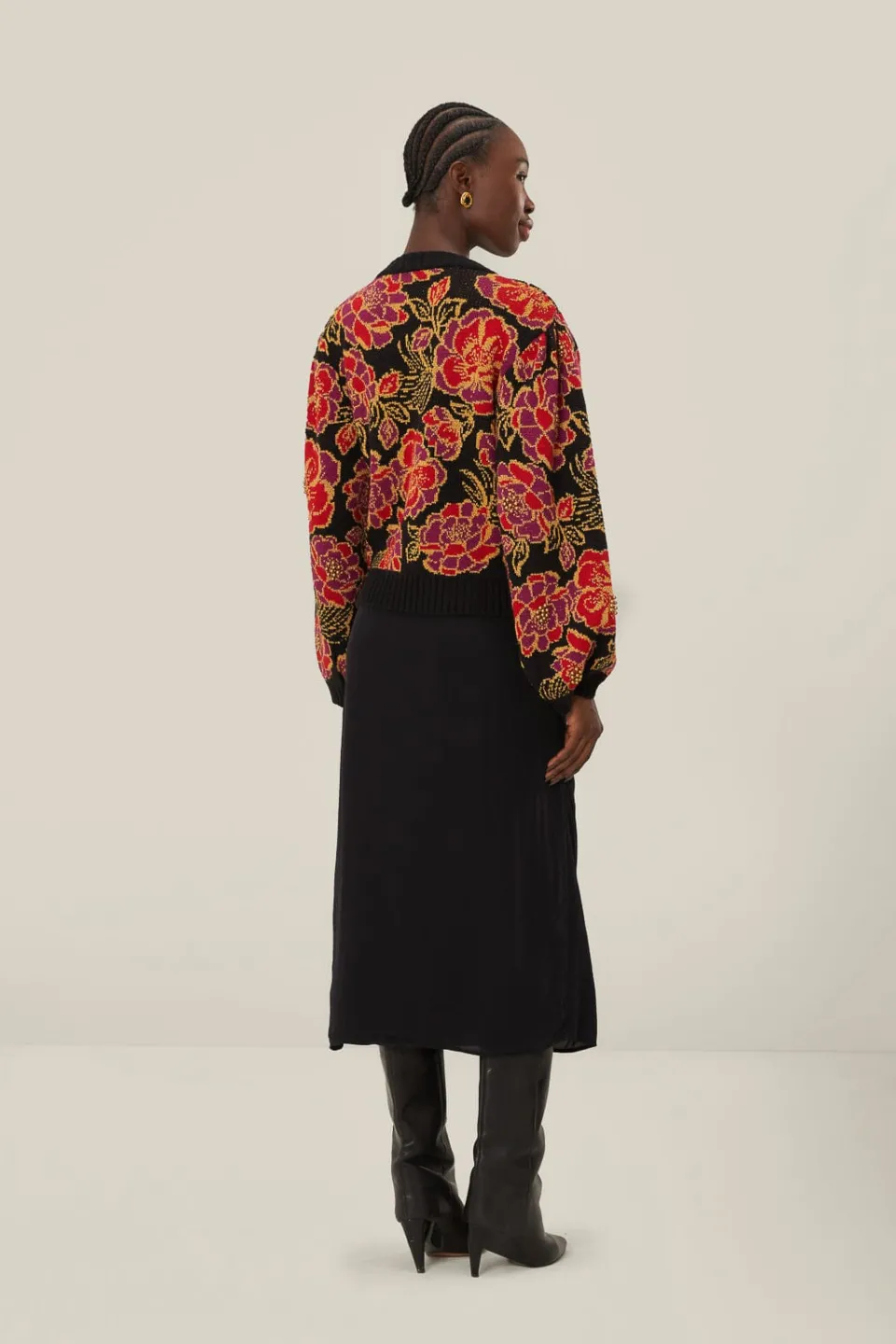 FARM Rio Black Midi Skirt Clearance
