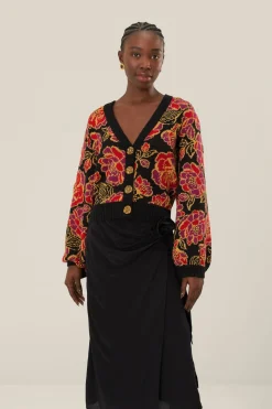 FARM Rio Black Midi Skirt Clearance