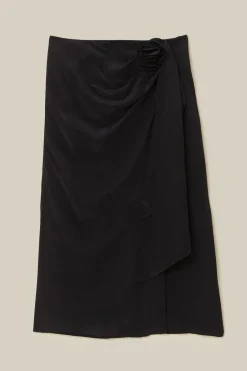 FARM Rio Black Midi Skirt Clearance