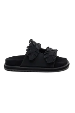 FARM Rio Black Mini Monstera Anatomic Slide Sandal Hot