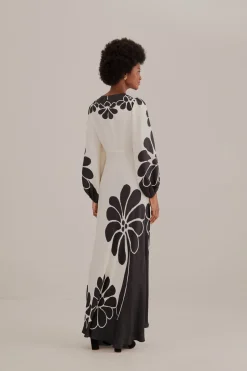 FARM Rio Black Palermo Cut Out Lenzing™ Ecovero™ Viscose Maxi Dress Sale