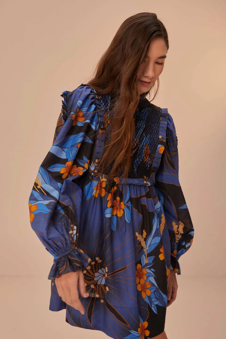 FARM Rio Black Pietra Floral Mini Dress Online
