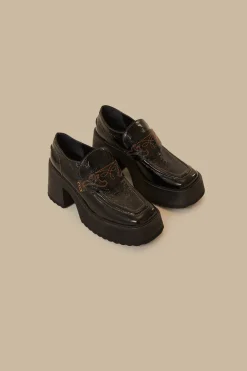 FARM Rio Black Platform Loafer Outlet