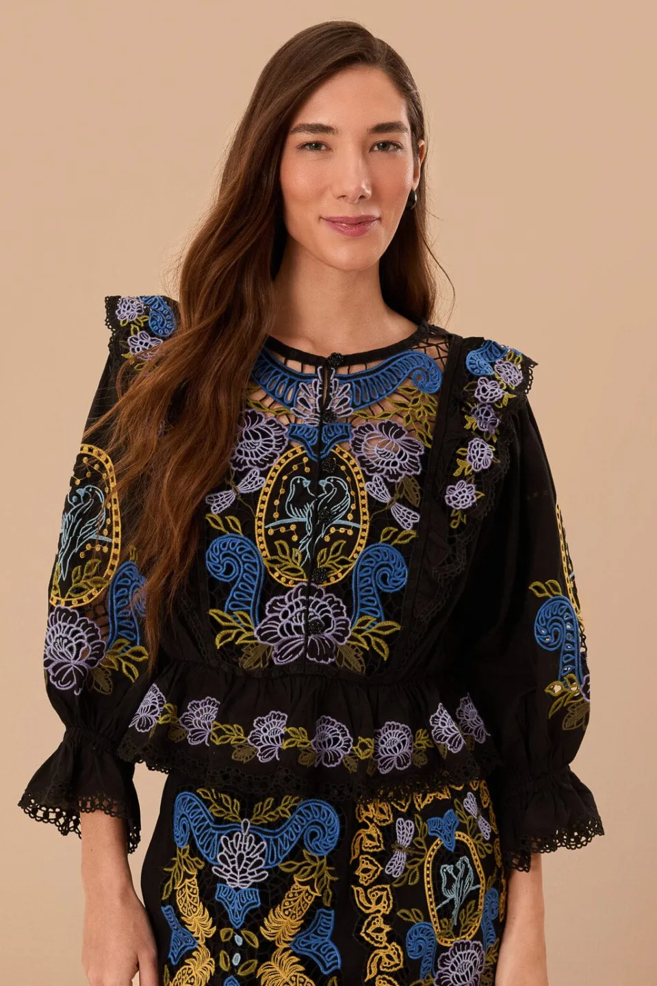 FARM Rio Black Richelieu Blouse Sale