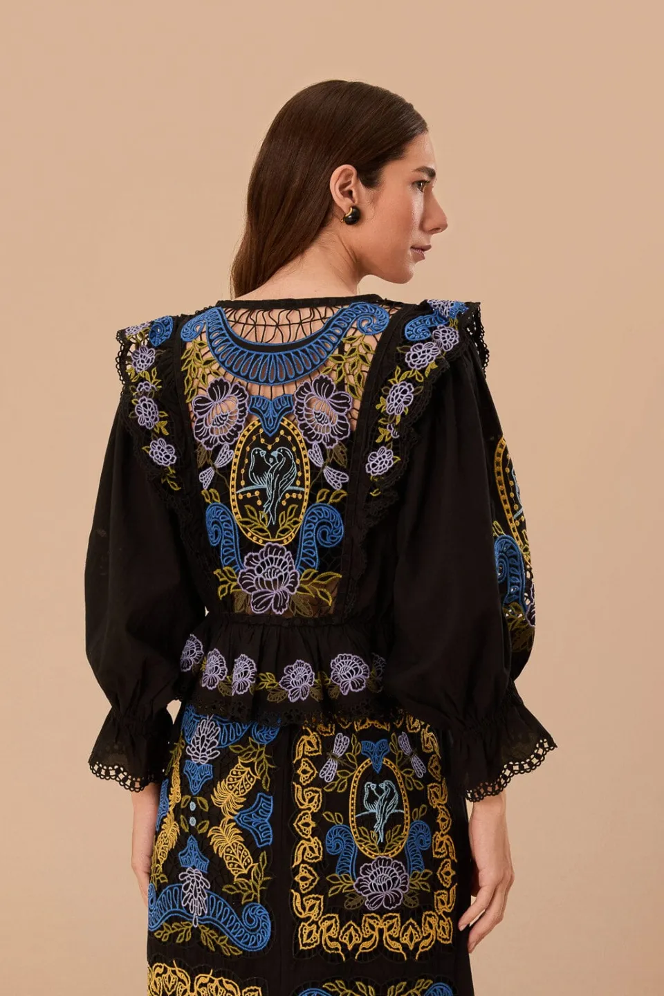 FARM Rio Black Richelieu Blouse Sale