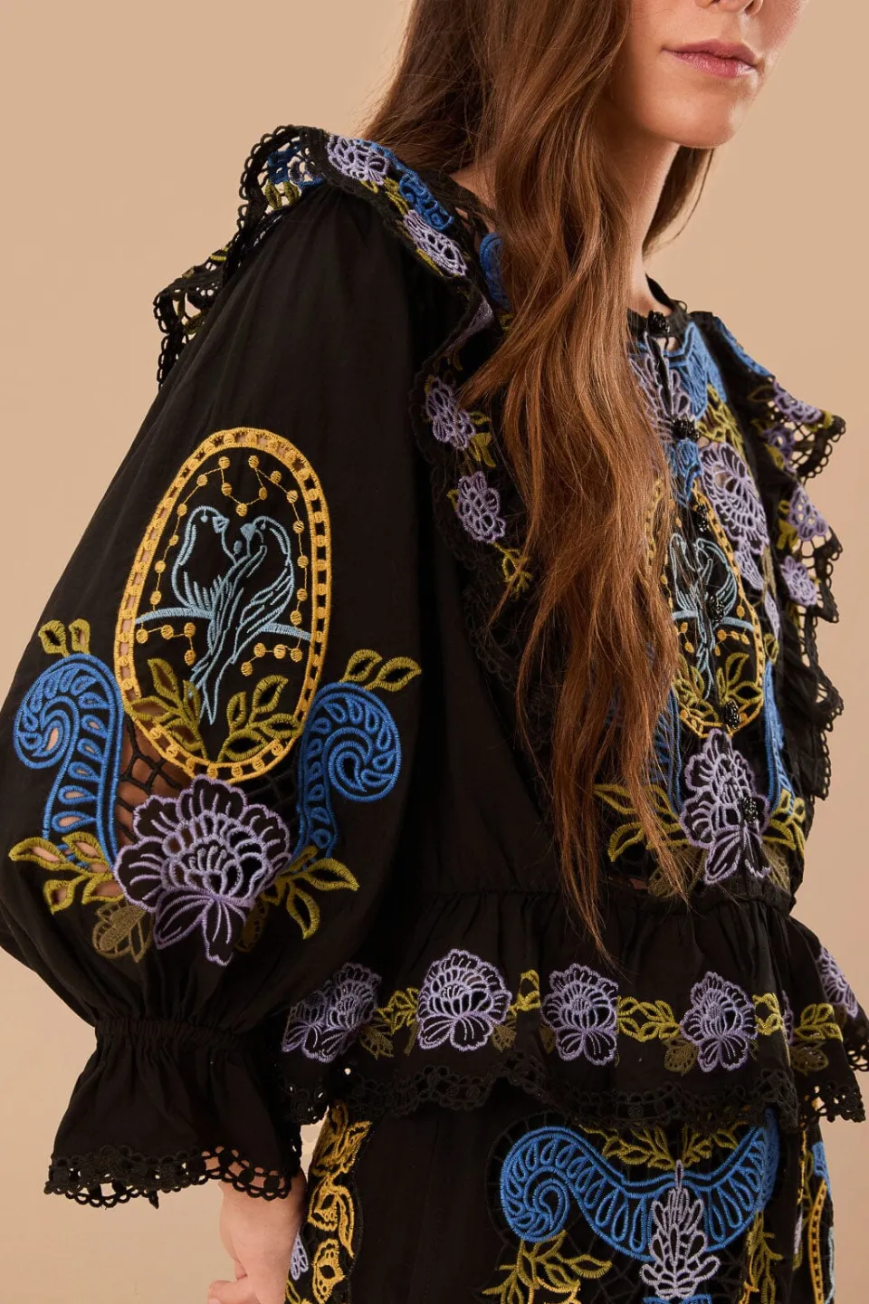 FARM Rio Black Richelieu Blouse Sale