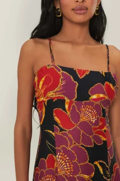 FARM Rio Black Shiny Chita LENZING™ ECOVERO™ Maxi Dress Online