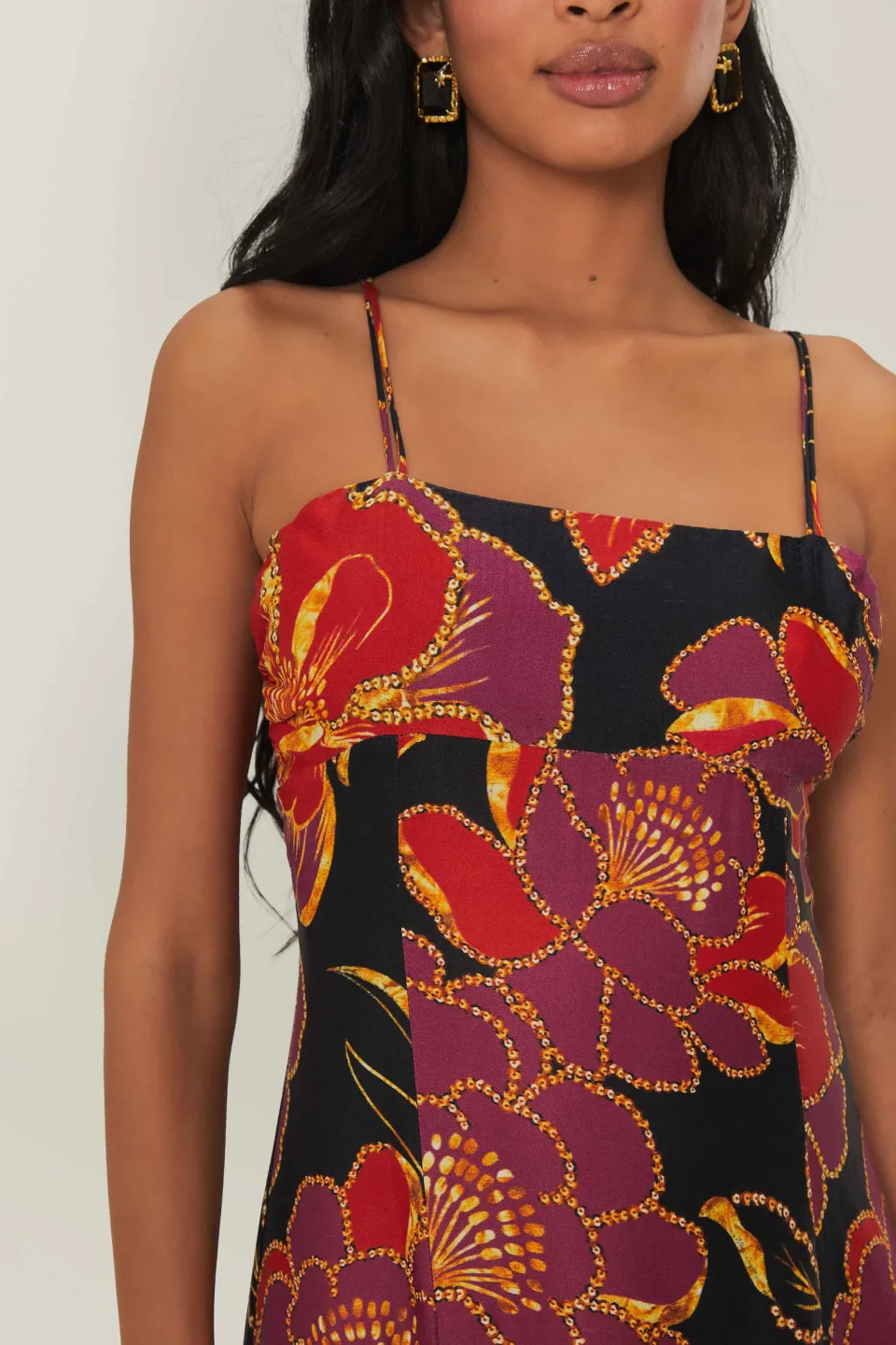 FARM Rio Black Shiny Chita LENZING™ ECOVERO™ Maxi Dress Online