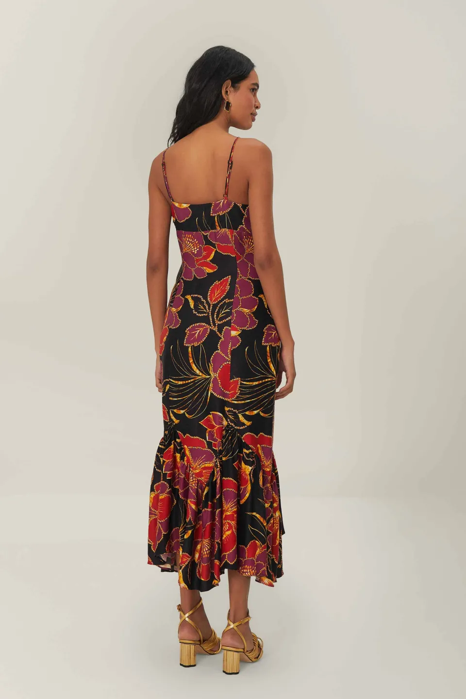 FARM Rio Black Shiny Chita LENZING™ ECOVERO™ Maxi Dress Online