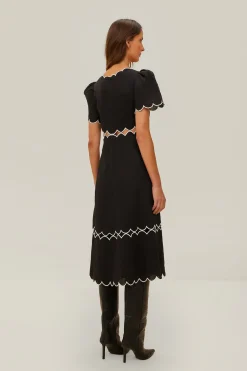 FARM Rio Black Short Sleeve LENZING™ ECOVERO™ Euroflax™ Maxi Dress Online